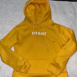 Shein small yellow hoodie- 90’s baby print